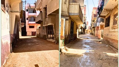 محافظ المنوفية يتابع أعمال الرصف النهائية