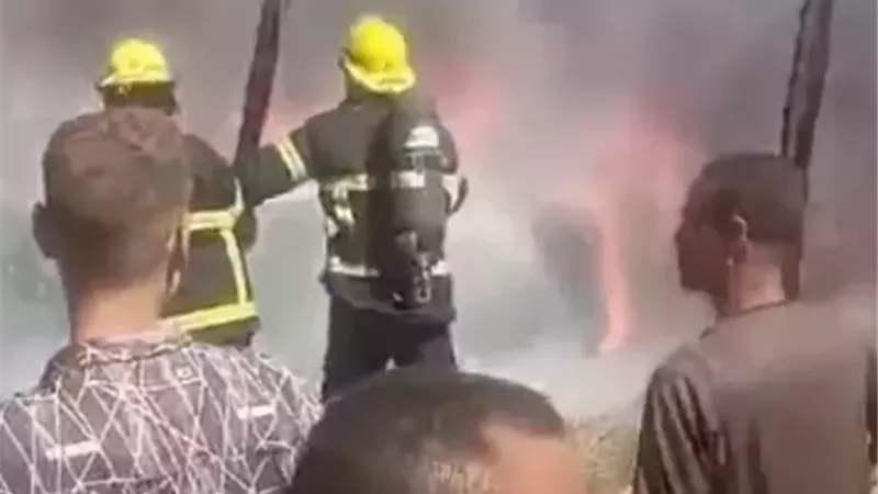 صورة من موقع الحريق