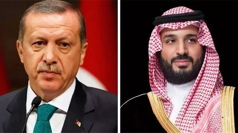 أردوغان وبن سلمان يبحثان هاتفيًا تطورات المنطقة والهجمات الحوثية على السعودية