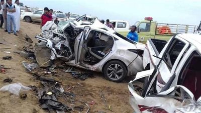 إصابة 4 أشخاص في انقلاب سيارة ببني سويف