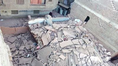انهيار أجزاء من عقار مكون من 3 أدوار بالإسكندرية