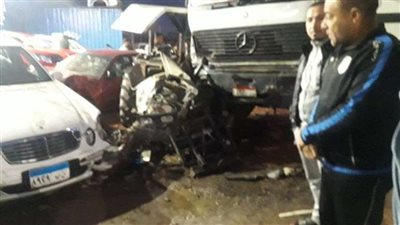 إصابة 3 أشخاص في حادث انقلاب سيارة بكفر الشيخ