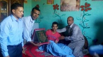 «المصريين الأحرار» يزور أحد أبطال العملية الشاملة سيناء بسفاجا