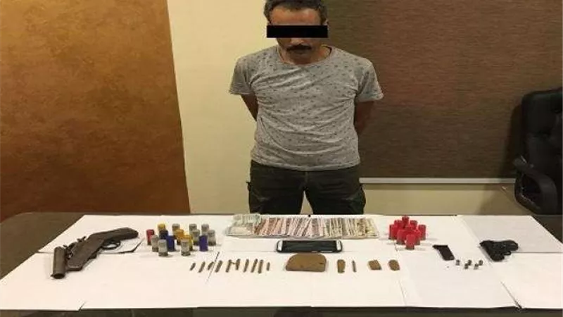 ضبط مسجل بحوزته أسلحة نارية وحشيش فى المرج