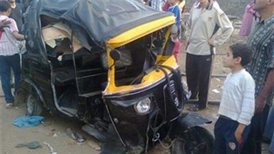 مصرع وإصابة 3 أشخاص في تصادم سيارة ملاكي وتوك توك بالدقهلية