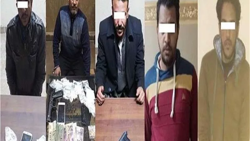 سقوط عناصر إجرامية بالسحر والجمال.. وبحوزتهم أسلحة نارية ومخدرات