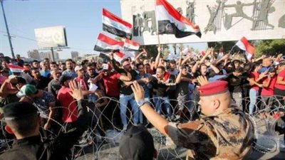 تجدد التظاهرات في ساحة التحرير وسط بغداد وانتشار أمني كثيف