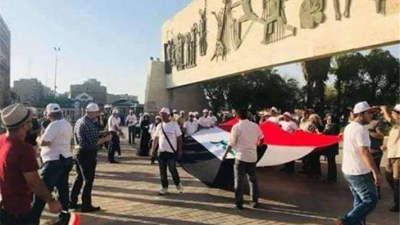 بالصور.. تجدد التظاهرات في ساحة التحرير العراقية