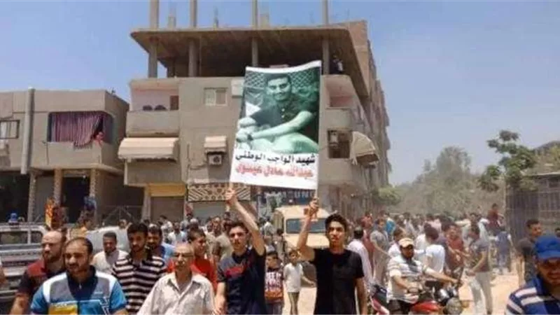 «في الجنة يا شهيد».. تشييع جثمان الملازم أول عبدالله العيسوي بالخانكة