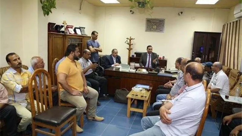 بالصور سكرتير عام المنوفية يلتقي بالعاملين بمشروع مرفق النقل الداخلي