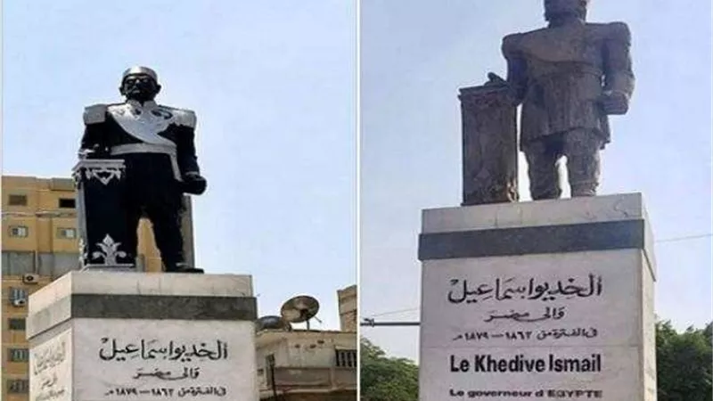 «تشويه الحضارة».. تمثال الخديوي إسماعيل يثير جدلاً واسعًا.. وخبراء: ماحدث «عيب» في حق مصر