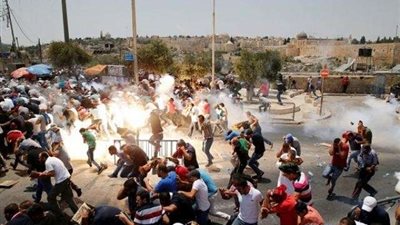 استشهاد مسعف فلسطيني وعدد المصابين يصل لـ110 بغزة