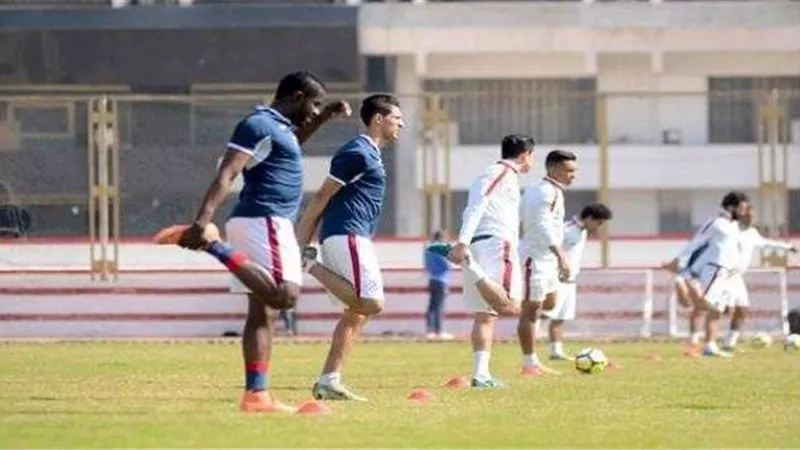 لاعبو الزمالك المشاركين في ودية بتروجيت يؤدون مران اليوم