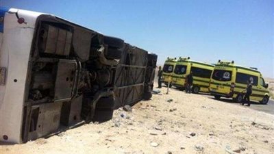 مصرع وإصابة العشرات في انقلاب «أتوبيس» رحلات بنويبع