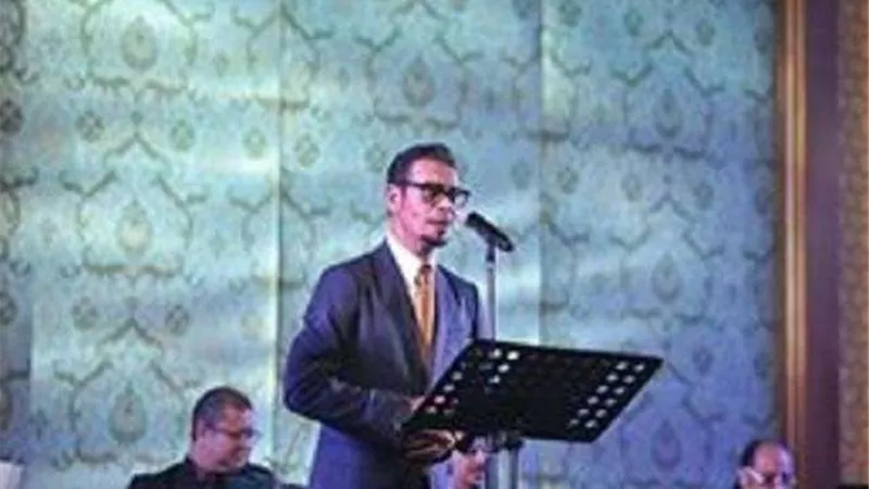 ”رابح صقر” في حفل ساهر بأحد فنادق القاهرة.. (صور)