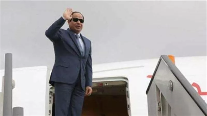 السيسي يغادر مطارة القاهرة الدولى متجهة للبحرين
