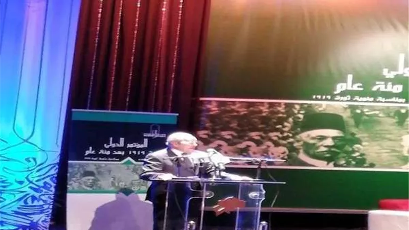 سعيد المصري ينقل كلمة وزيرة الثقافة في مؤتمر 