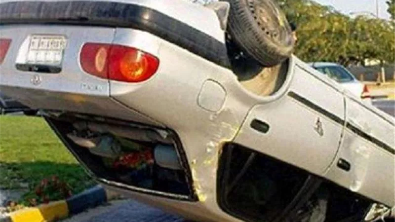 انقلاب سيارة ملاكي أمام مستشفى الأمراض العقلية بالعباسية