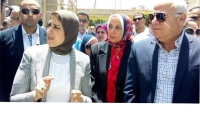 محافظ بورسعيد يستقبل هالة زايد تمهيدًا لتطبيق منظومة التأمين الصحي