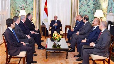 تفاصيل لقاء السيسي بوزير الخارجية الأمريكي بمقر إقامته في 