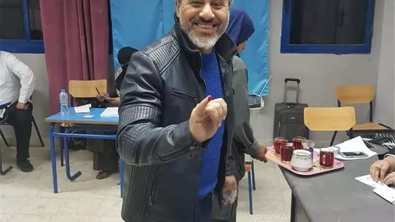 بالصور.. الفنان إيهاب فهمي يدلي بصوته في الاستفتاء