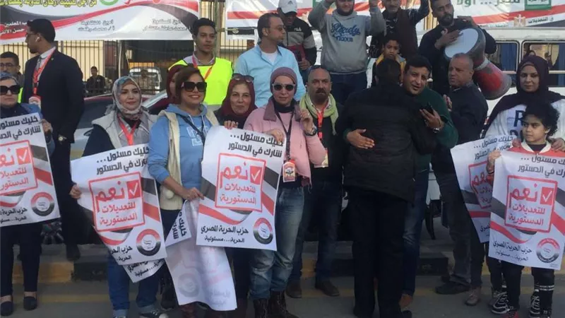 حفل غنائي شعبي وحشد كبير ببورسعيد للمشاركة بالتعديلات الدستورية