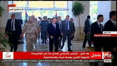 السيسي يجري جولة تفقدية بمشروعات وسط سيناء والإسماعيلية