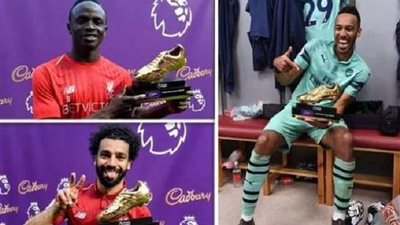 أول تعليق من أوباميانج بعد مشاركة محمد صلاح وساديو ماني في الحذاء الذهبي