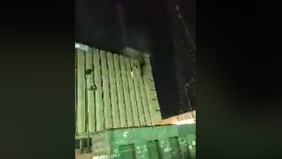 ألسنة اللهب تظهر في الطوابق العليا لسنترال الجيزة