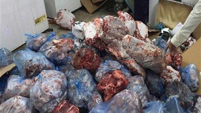 ضبط 700 كيلو لحوم فاسدة في مطعم شهير بالزيتون
