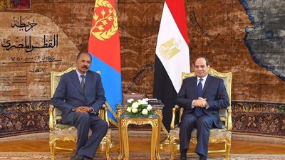 السيسي يبحث مع الرئيس الإريتري التنسيق في مجالات البنية التحتية
