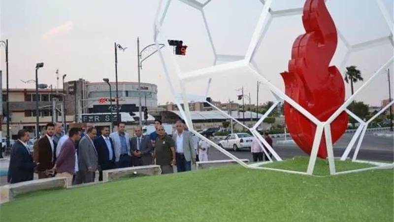 بالصور.. أشرف رشاد يفتتح ميدان 