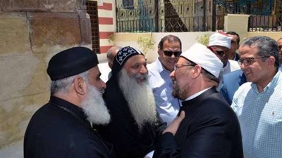 قيادات كنسية بالفيوم تشارك وزير الأوقاف بافتتاح مسجد قايتباي