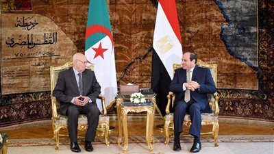 تفاصيل اجتماع السيسي مع الرئيس الجزائري (فيديو وصور)