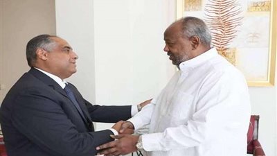 بالصور.. رئيس جيبوتي يستقبل السفير أحمد عادل بمناسبة قرب انتهاء فترة عمله