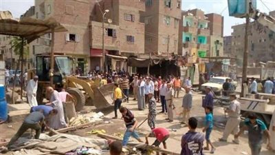 إزالة 1420 حالة تعد على طريق مغاغة بالمنيا