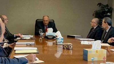 وزير الخارجية يلتقي فريق العمل الدبلوماسي بمقر الأمم المتحدة