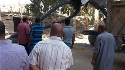 حملة لإزالة الأدوار المخالفة في مدينة بنها