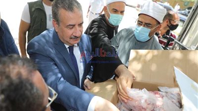 تحتوى على 4 طن لحوم مجمدة.. محافظ المنوفية يتفقد الدفعة السادسة لـ
