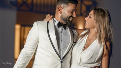 صور لم تشاهدها من قبل لعقد قران أحمد سعد وعلياء بسيوني