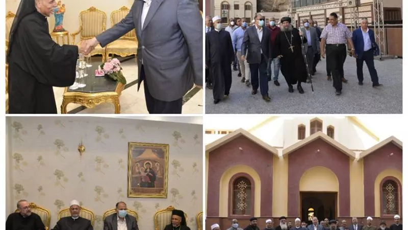 محافظ أسيوط يزور دير السيدة مريم العذراء ودار 