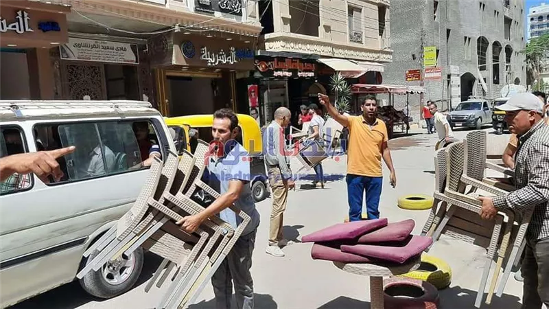 رفع 307 حالة إشغال طريق مخالفة في البحيرة