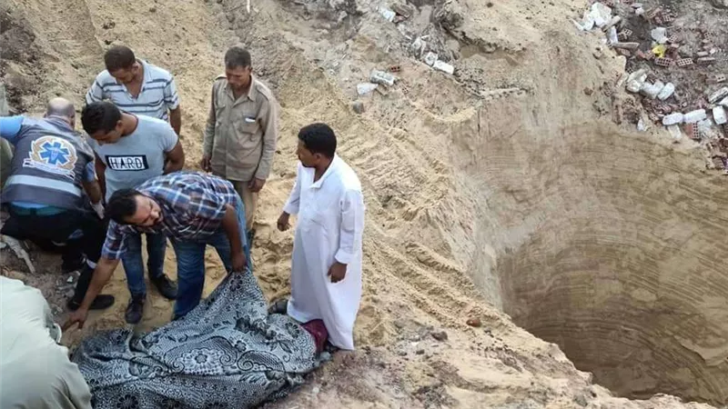 انتشال جثة ضحية التنقيب عن الآثار في طوخ