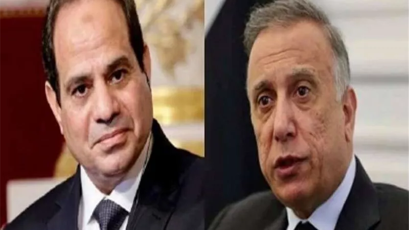 الكاظمي يودع الرئيس السيسي بعد ختام مؤتمر بغداد