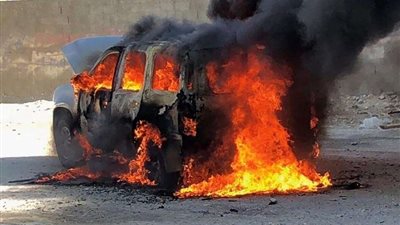 إصابة 6 أشخاص بحروق إثر اشتعال سيارة بكوبري العلمين