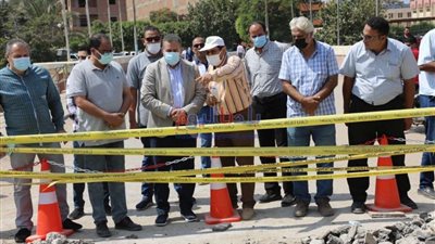 محافظ المنوفية يتابع أعمال تطوير ورفع كفاءة كوبري القاصد بشبين الكوم