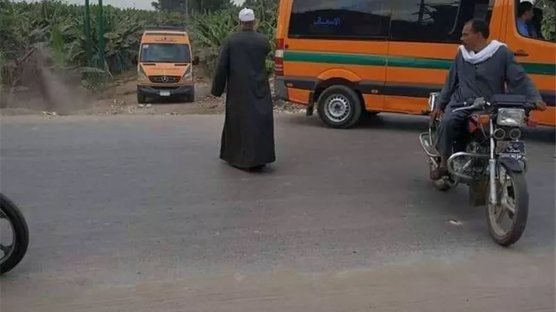 مصرع مسن وإصابة 2 آخرين في حادث دموي ببني سويف