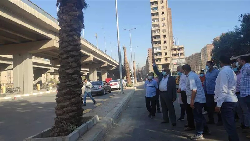 بالصور.. جولة ميدانية لمحافظ الجيزة بطريقي المريوطية واللبيني