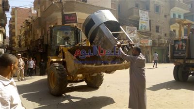 إزالة 389 حالة إشغال متنوعة في حملة مكبرة ببني سويف