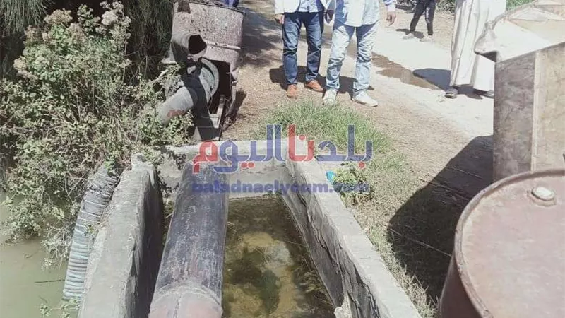 إزالة 9 تعديات على المجاري المائية والري بحوش عيسى في البحيرة